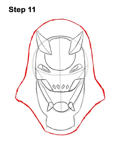 How to Draw Fortnite Vendetta Skin Mask Max 11