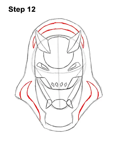 How to Draw Fortnite Vendetta Skin Mask Max 12