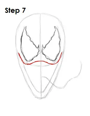 How to Draw Venom Step 7