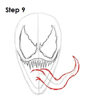 How to Draw Venom Step 9