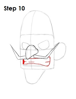 Draw Waluigi Step 10