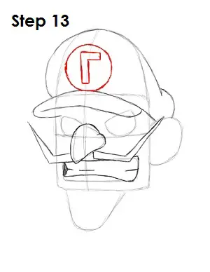 Draw Waluigi Step 13