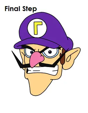 Draw Waluigi Final Step