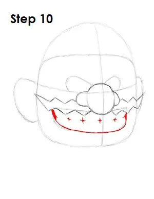 Draw Wario Step 10