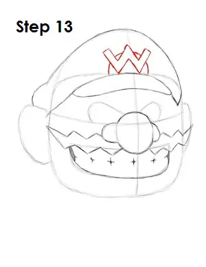 Draw Wario Step 13