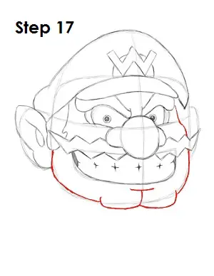 Draw Wario Step 17