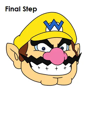 Draw Wario Step 21