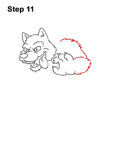 How to Draw Cartoon Werewolf Wolf Monster Halloween 11