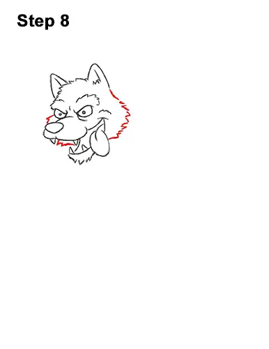 How to Draw Cartoon Werewolf Wolf Monster Halloween 8