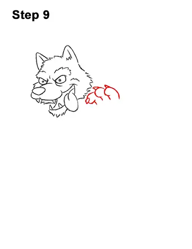 How to Draw Cartoon Werewolf Wolf Monster Halloween 9