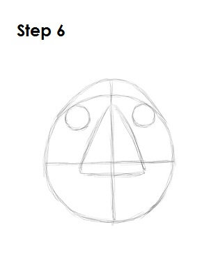 Draw White Angry Bird Step 6