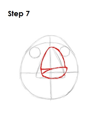 Draw White Angry Bird Step 7
