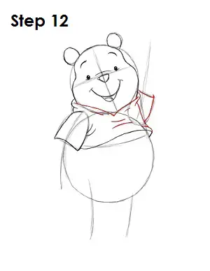 Draw Winnie the Pooh Step 12