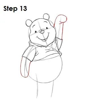 Draw Winnie the Pooh Step 13
