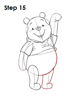 Draw Winnie the Pooh Step 15