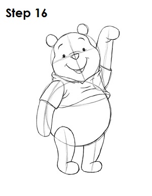 how to draw winnie the pooh step by step easy