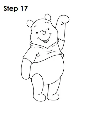 Draw Winnie the Pooh Step 17