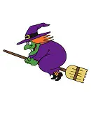 How to Draw Witch Flying Broom Halloween
