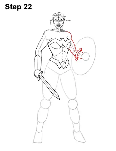 How to Draw Wonder Woman Full Body DC Movie 22