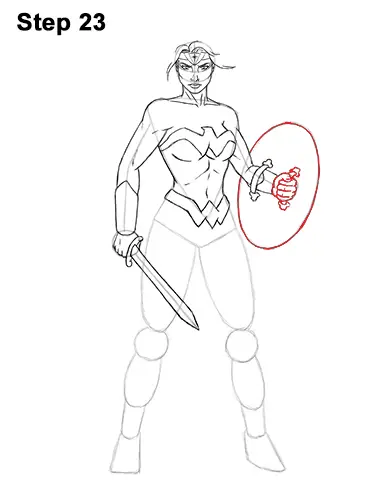How to Draw Wonder Woman Full Body DC Movie 23