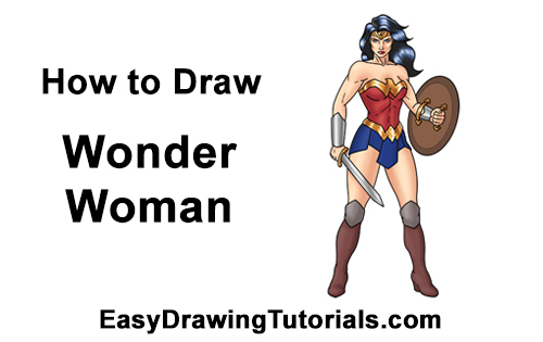 How to Draw Wonder Woman (Full Body)