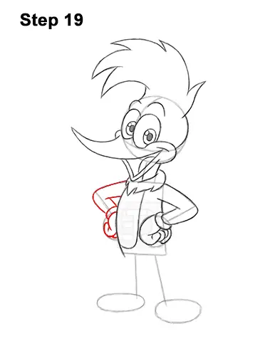 How To Draw Woody Woodpecker Easy - Easy Draw Groot Marvel Drawing