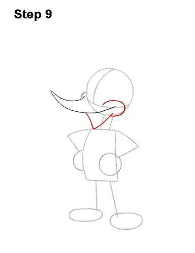 How to Draw Woody Woodpecker Full Body 9