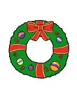How to Draw Christmas Wreath Garland