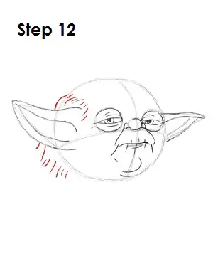 Draw Yoda Step 12