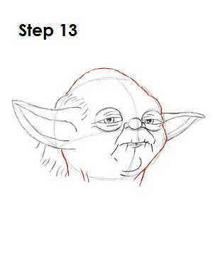 Draw Yoda Step 13