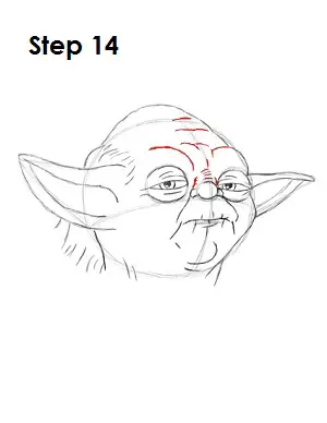 Draw Yoda Step 14