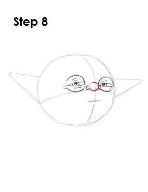 Draw Yoda Step 8