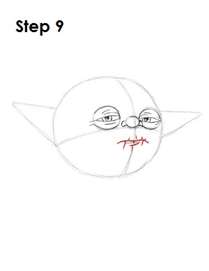 Draw Yoda Step 9