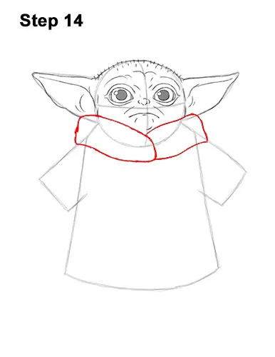How to Draw The Child Baby Yoda Mandalorian Star Wars 14