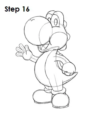 How to Draw Yoshi from Super Mario - Really Easy Drawing Tutorial