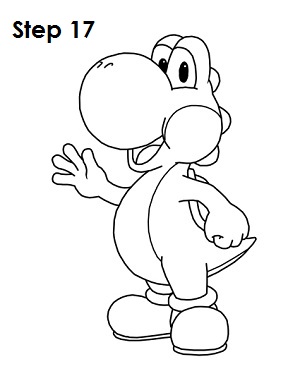 how to draw baby yoshi step by step