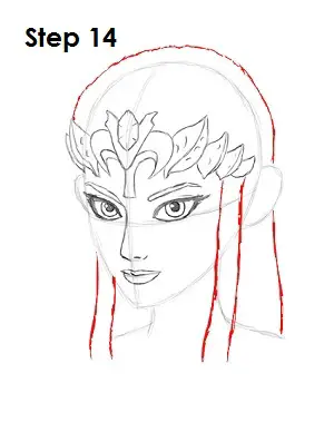 How to Draw Zelda Step 14