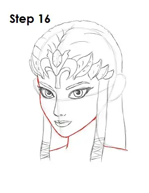 How to Draw Zelda Step 16
