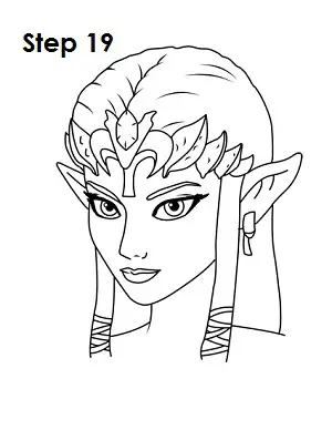 How to Draw Zelda Step 19