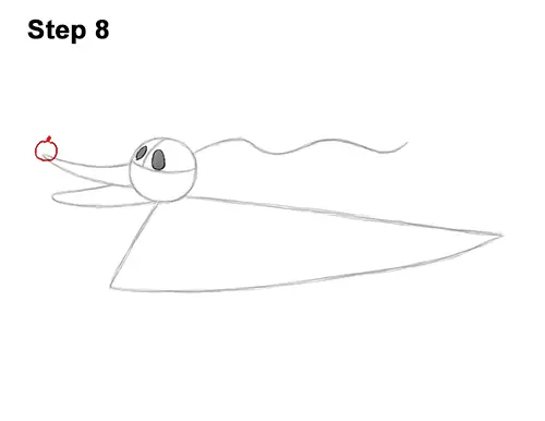 How to Draw Zero Ghost Dog Nightmare Before Christmas 8