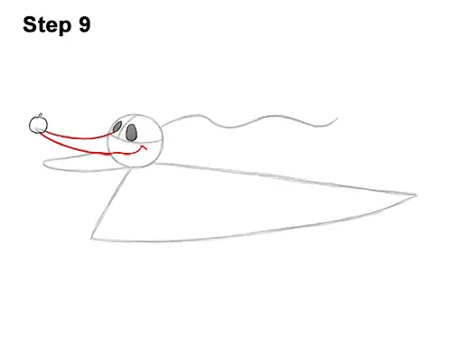 How to Draw Zero Ghost Dog Nightmare Before Christmas 9