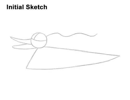 How to Draw Zero Ghost Dog Nightmare Before Christmas Guides Lines