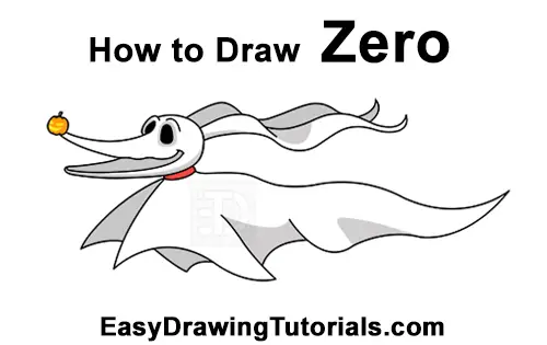 jack skellington and zero drawing