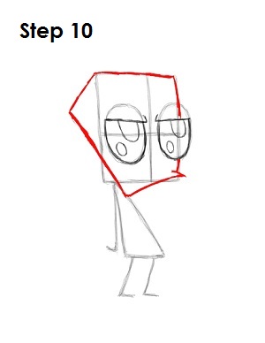 How to Draw Zim Step 10