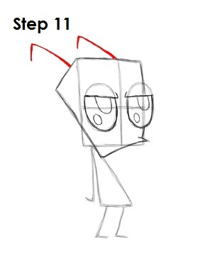 How to Draw Zim Step 11