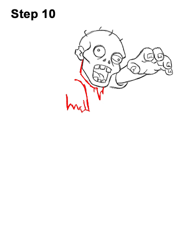 How to Draw Cartoon Zombie Undead Halloween 10