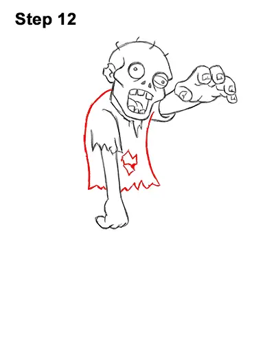 Creepy Zombie Coloring Page | Easy Drawing Guides