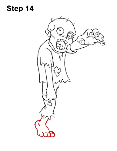 How to Draw Cartoon Zombie Undead Halloween 14