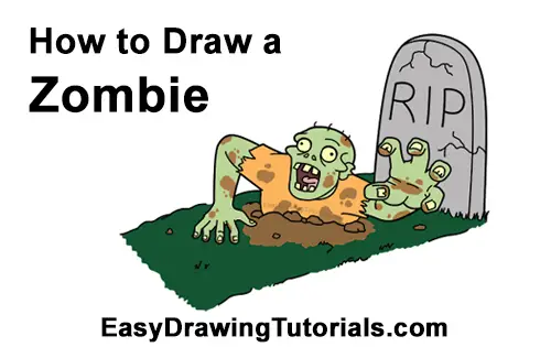 How to Draw a Cartoon Zombie - Really Easy Drawing Tutorial