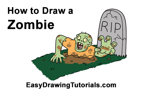 cartoon zombie art